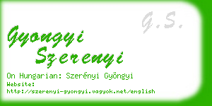 gyongyi szerenyi business card