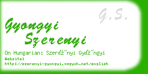 gyongyi szerenyi business card